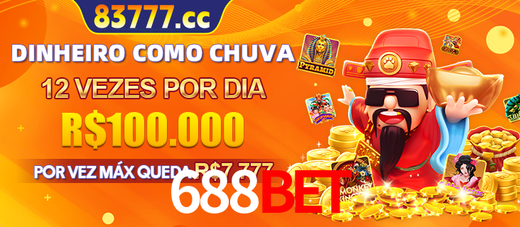 Banner do programa de recompensas Recomende para amigos do 688BET, detalhando os bônus por convidar amigos, com prêmios que chegam a R$288.888.